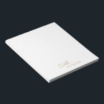 Bloc De Notas Nombre simple y elegante moderno<br><div class="desc">Nota de oro falso moderno con un diseño sencillo y mínimo con tu nombre en un guión elegante y una fuente sans serif contemporánea. Son excelentes para uso personal o profesional y son ideales para un negocio que regalar como objeto promocional.</div>