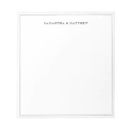 Bloc De Notas Nombres de parejas de bordes dobles negros