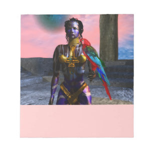 Bloc De Notas NORA CYBER WARRIOR Y MACAW Science Fiction