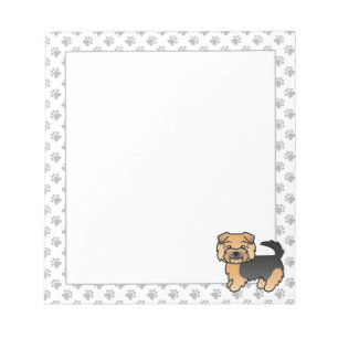 Bloc De Notas Norfolk Terrier negro y canela perro de dibujos an
