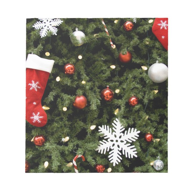 Bloc De Notas North America. Christmas decorations on tree. 2 (Frente)