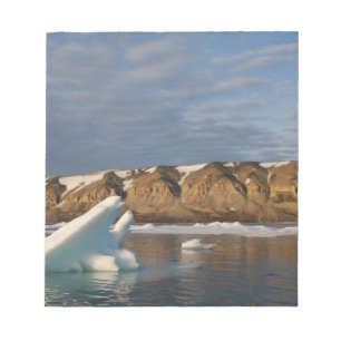 Bloc De Notas Noruega, Svalbard, Isla Spitsbergen, Atardecer