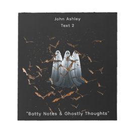 Bloc De Notas Nota "Batty Notes & Ghostly Thoughts"