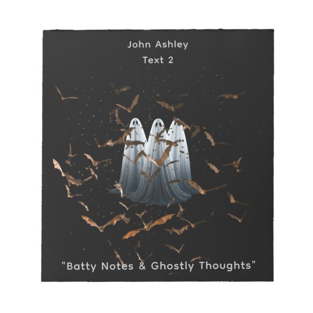 Bloc De Notas Nota "Batty Notes & Ghostly Thoughts" (Frente)