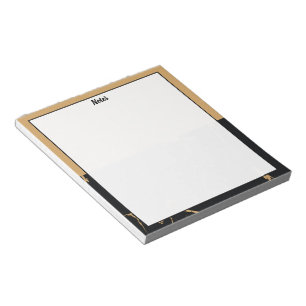 Bloc De Notas Nota Bloque Elégant Minimaliste Marbre Noir