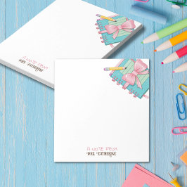 Bloc De Notas Nota de acuarela del Notepad del profesor