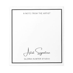 Bloc De Notas Nota de firma de arte personalizado del Notepad de