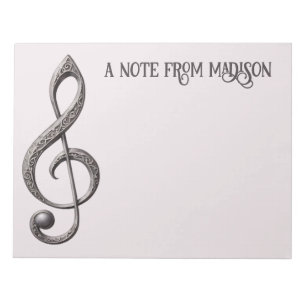 Bloc De Notas Nota de limpieza musical de texto de personalizado