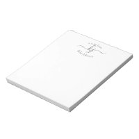 Nota De Nombre De Monograma Gris Moderno De Notepa