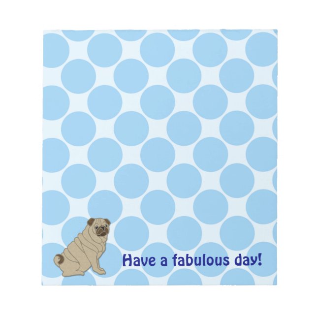 Bloc De Notas nota de pug (Frente)