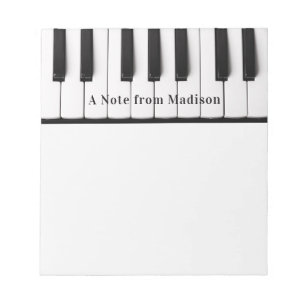 Bloc De Notas Nota de texto de personalizado de claves de piano