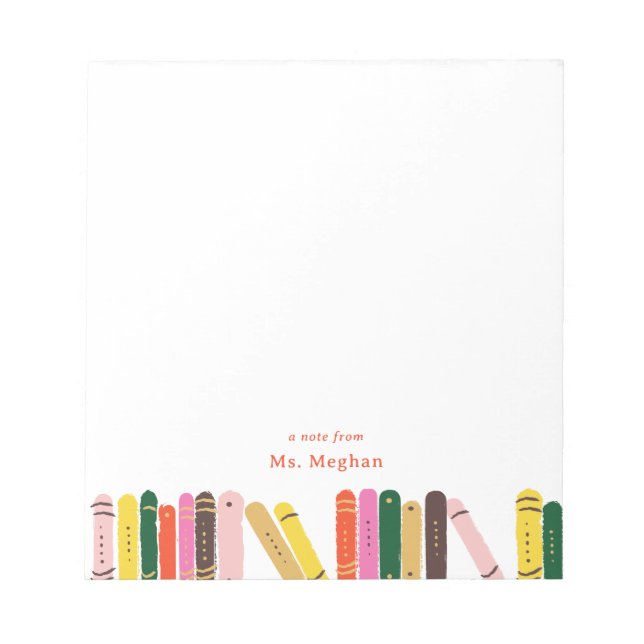 Bloc De Notas Nota Del Personalizado Del Profesor Notepad (Frente)