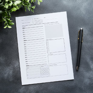 Bloc De Notas Nota del planificador diario