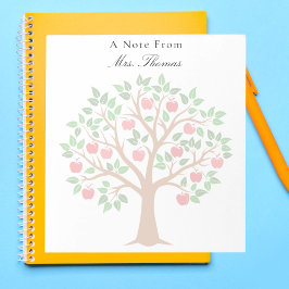 Bloc De Notas Nota Del Profesor Notepad De Reconocimiento