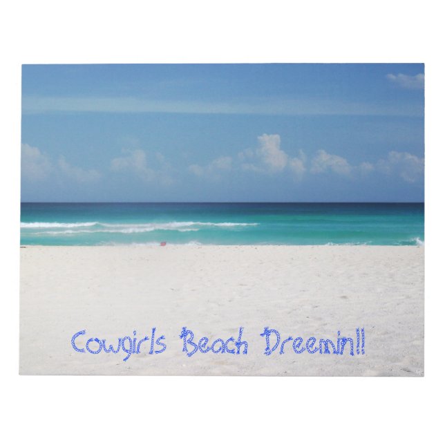 Bloc De Notas ¡Nota del teclado Cowgirls Beach Dreemin! (Frente)