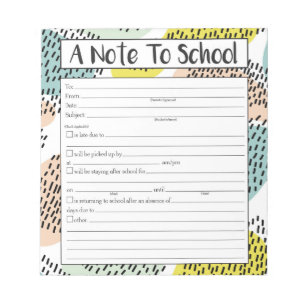 Bloc De Notas Nota para el Notepad Escolar, Nota para el Profeso