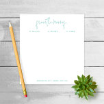 Bloc De Notas Nota para la escuela "De la mamá de", Notepad Verd<br><div class="desc">Estos bolígrafos le proporcionarán un regalo perfecto o una adición a su escritorio. Personalizar el bloc de notas con los nombres de tus hijos y tu información de contacto en la parte inferior. Utilice la función Personalizar para cambiar la fuente o el diseño del texto.</div>