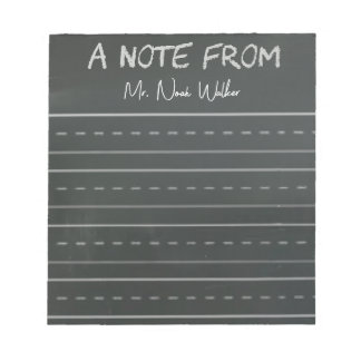 Bloc De Notas Notas con tema de pizarra