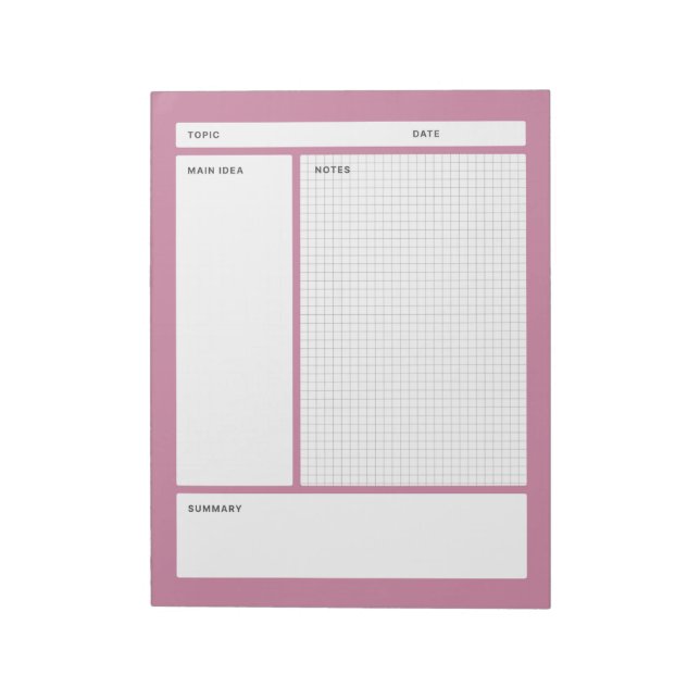 Bloc De Notas Notas Cornell (Graph) (Lado Izquierdo)