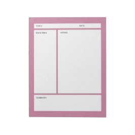 Bloc De Notas Notas Cornell (sin formato)