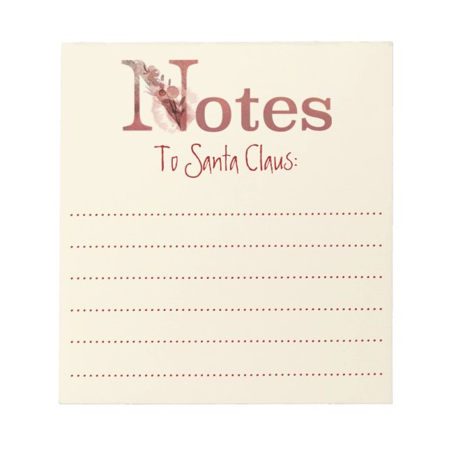 Bloc De Notas Notas de acuarela para Santa Claus (Frente)
