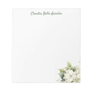 Bloc De Notas notas de diseño de flores elegantes