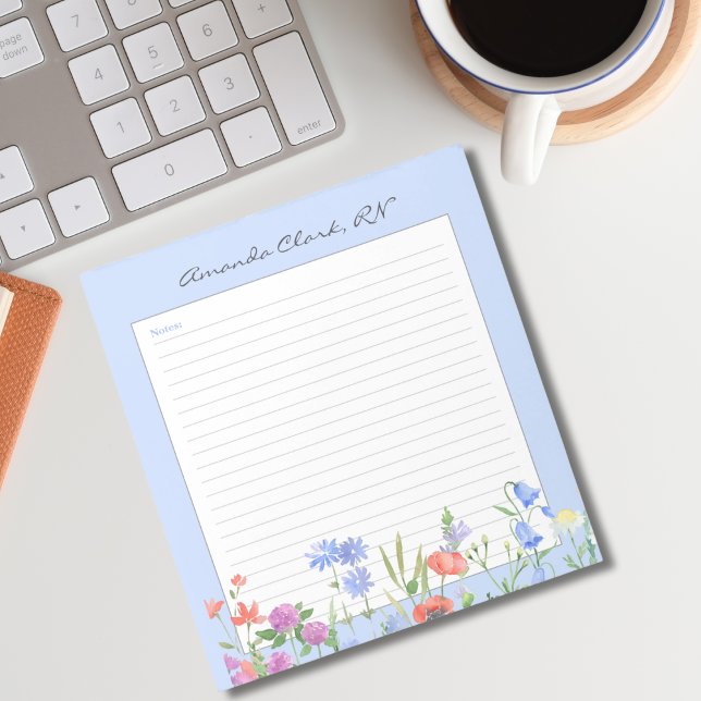 Bloc De Notas Notas de enfermera floral (Subido por el creador)