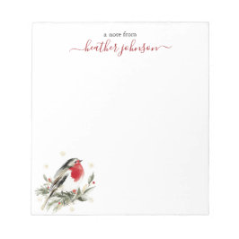 Bloc De Notas Notas de Hearthlight Robin de Invierno Personaliza