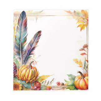 Bloc De Notas Notas de la cosecha de otoño