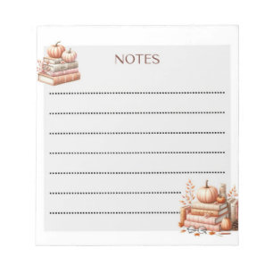 Bloc De Notas Notas de la cosecha otoño