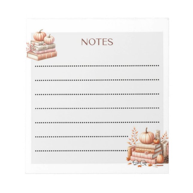 Bloc De Notas Notas de la cosecha otoño (Frente)