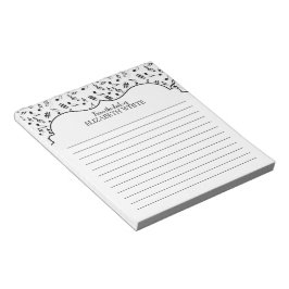 Bloc De Notas Notas de la música blanca y negra personalizada