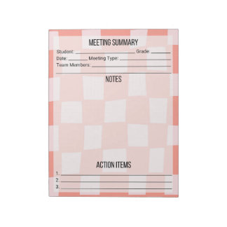 Bloc De Notas Notas de la reunión/Notepad de resumen- Verificado