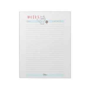 Bloc De Notas Notas de línea de Cute Pink Daily