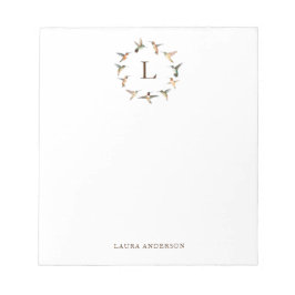 Bloc De Notas Notas de Monogram Hummingbird Post-it
