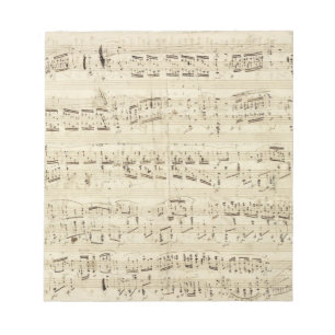 Bloc De Notas Notas de música antiguas - Hoja de música de Chopi