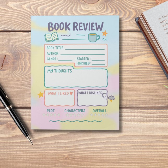 Bloc De Notas Notas de revisión de libros Leyendo regalo de libr (Subido por el creador)