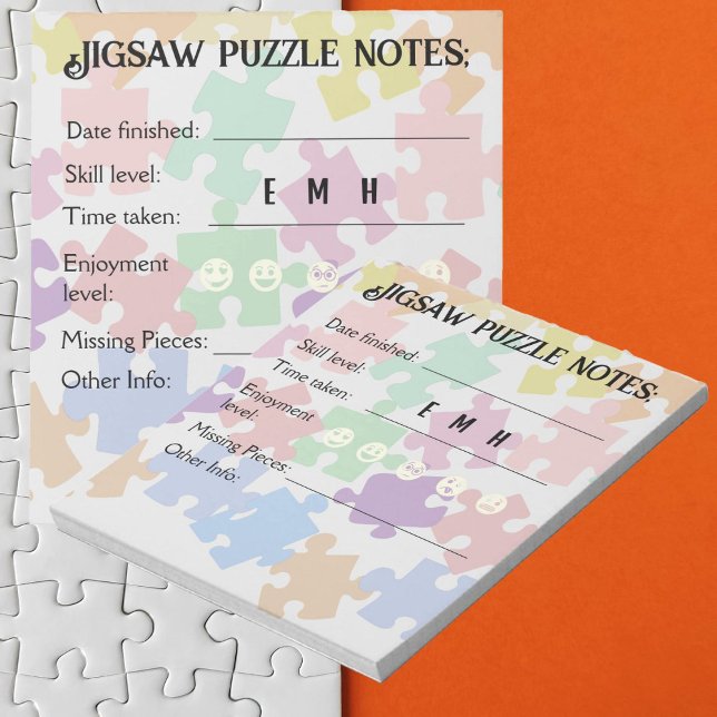 Bloc De Notas Notas de rompecabezas para el fanático enigmático (puzzle notes)