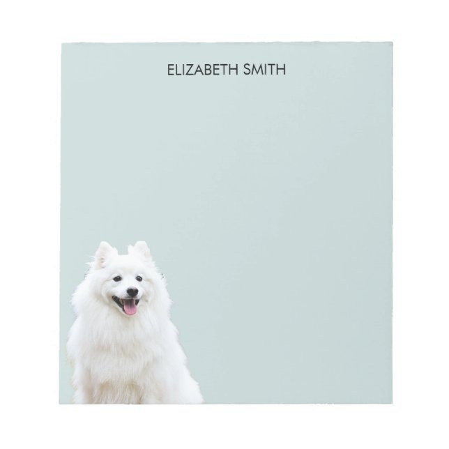 Bloc De Notas Notas del post del Spitz American Eskimo Dog (Frente)