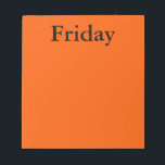 Bloc De Notas Notas del viernes del Día de la semana de Visual C<br><div class="desc">Visual Calendar Tools Días de la semana Notas del viernes - para Visual Language Color del calendario Herramientas adaptativas para vivir CricketDiane Art and Design - Viernes, Calendario, Días de la semana Notepads, Visual Calendar Tools, Today is Notepads, Identificadores visuales Días de la semana Tools, Visual Color Coded Organizing Tools...</div>