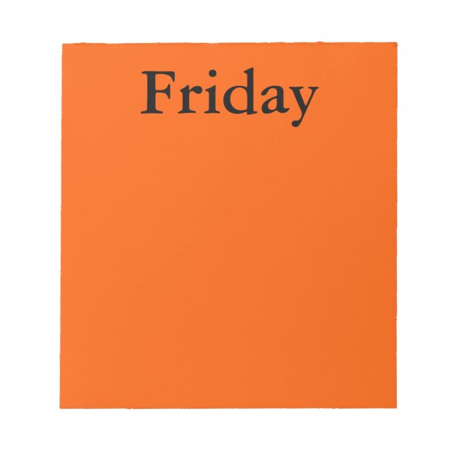 Bloc De Notas Notas del viernes del Día de la semana de Visual C (Frente)