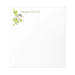 Bloc De Notas Notas divertidas de Cute Chick, Chickadee, bird