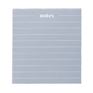 Bloc De Notas Notas Gris Azules Sleek y Stationery moderna