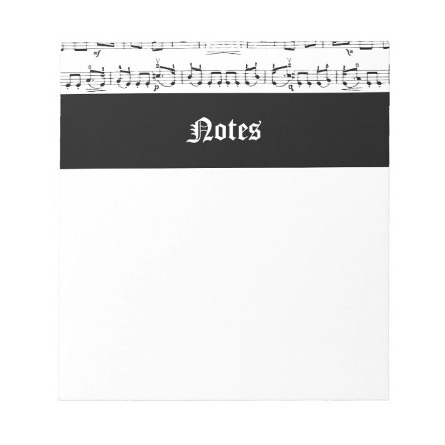 Bloc De Notas Notas musicales (Frente)