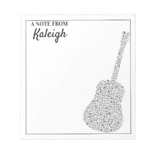 Bloc De Notas Notas Musicales de Guitarra