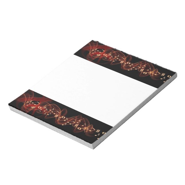 Bloc De Notas Notas musicales sobre (Lado Izquierdo)