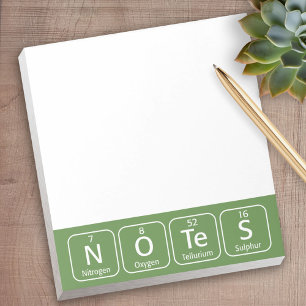 Bloc De Notas Notas ortográficas de elementos de tabla periódico
