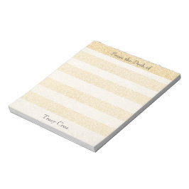 Bloc De Notas Notas personalizadas elegantes con rayas doradas
