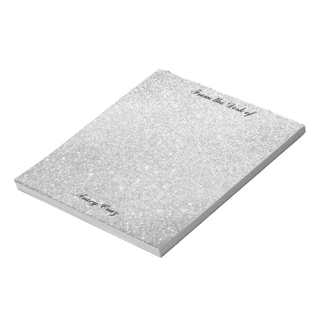 Bloc De Notas Notas Personalizados Elegant Gold/Silver (Lado Izquierdo)