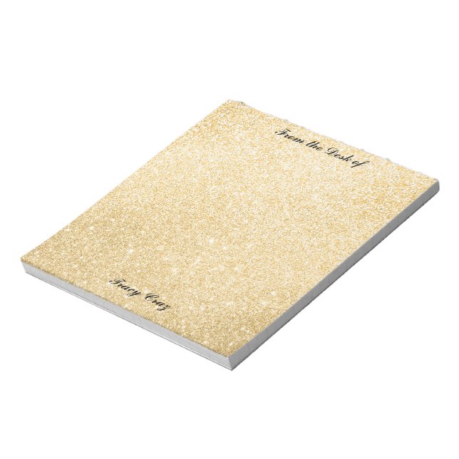 Bloc De Notas Notas Personalizados Elegant Gold/Silver (Lado Izquierdo)